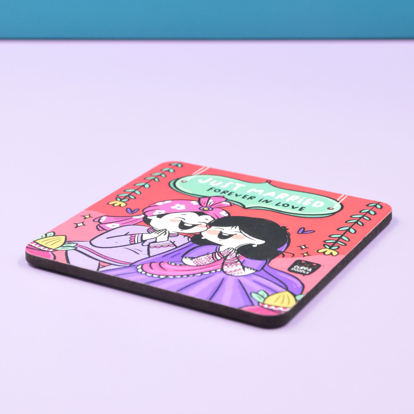 Just Married Fridge Magnet