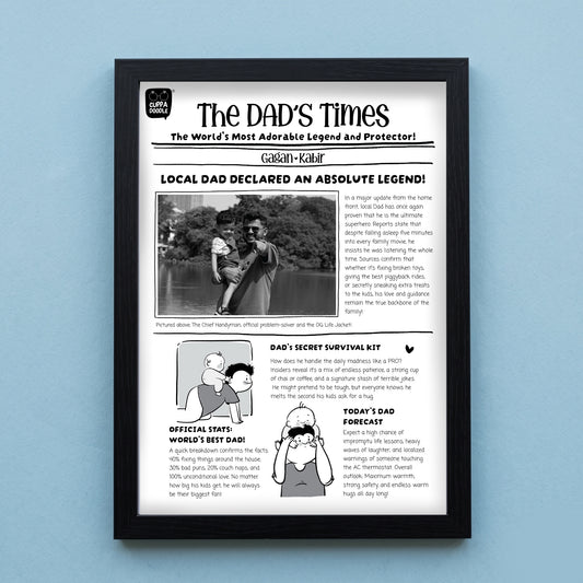 The Dad's Times Newspaper Frame