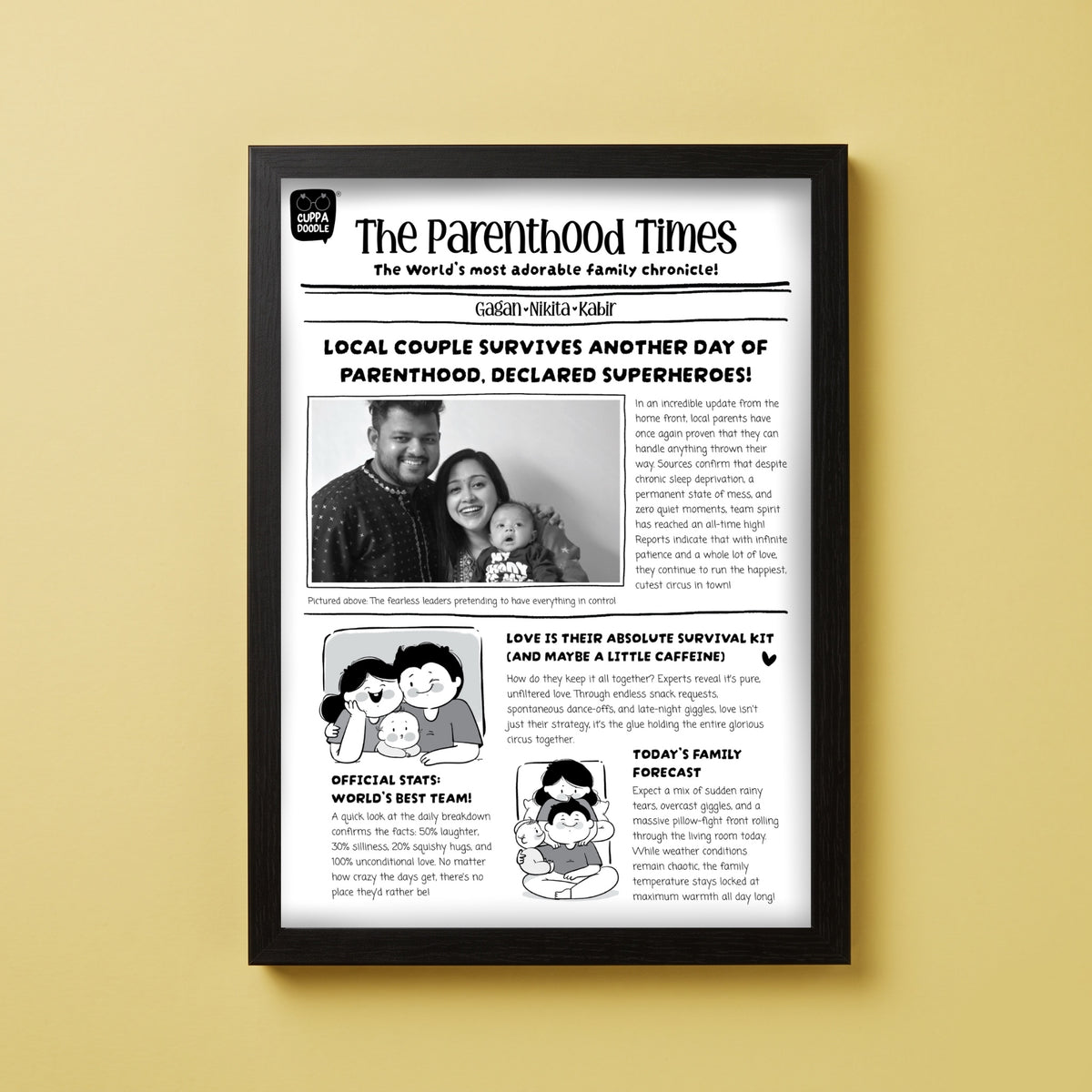 The Parenthood Times Newspaper Frame